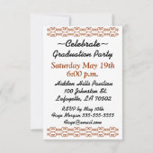 卒業パーティー 招待状 (裏面)