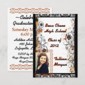 卒業パーティー 招待状 (正面/裏面)