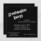 卒業パーティー 招待状 (正面/裏面)