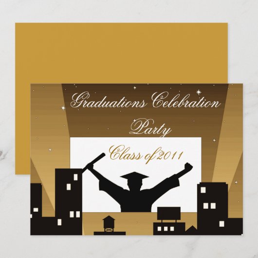 卒業パーティー_ 招待状 (正面/裏面)