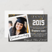 卒業パーティー 招待状 (正面/裏面)