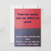 卒業パーティー 招待状 (裏面)