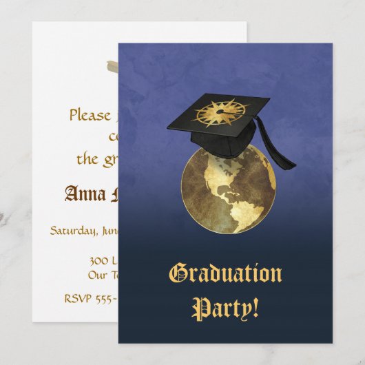 卒業パーティー！ 招待状 (正面/裏面)