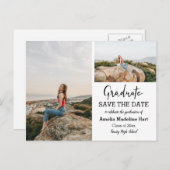 卒業パーティー|日付の写真ア数々のノを保存 案内ポストカード (正面/裏面)