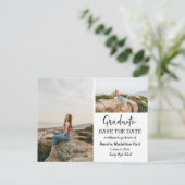 卒業パーティー|日付の写真ア数々のノを保存 案内ポストカード (スタンド正面)