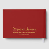 卒業パーティー 赤と金 ゲストブック (裏面)