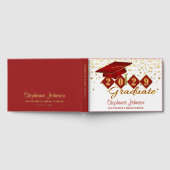 卒業パーティー 赤と金 ゲストブック (全面)