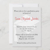 卒業パーティー - 赤と黒の招待状 招待状 (裏面)