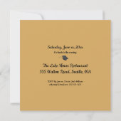 卒業パーティー、金ゴールド、卒業お祝い 招待状 (裏面)