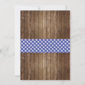 卒業パーティー BBQ 招待状 ブルー ギンガム バルーン (裏面)