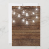 卒業パーティーBBQ 招待 木製の素朴なカード 招待状 (裏面)