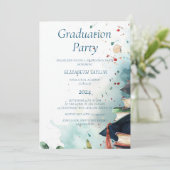 卒業パーティーI水彩2 招待状 (スタンド正面)
