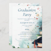 卒業パーティーI水彩2 招待状 (正面/裏面)