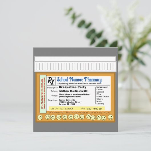卒業パーティーRX 楽しいための処方箋 招待状 (スタンド正面)