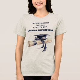 卒業パーティーTシャツ - 編集可能 トライブレンドTシャツ