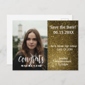 卒業パーティ招待状カードの保存 ポストカード (正面/裏面)