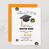 卒業パーティ招待状テンプレート編集可能グラード 招待状 (正面/裏面)