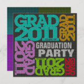 卒業パーティ招待状2011数々の色 招待状 (正面/裏面)