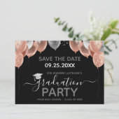 卒業パーティ日付の保存招待状 招待状 (スタンド正面)