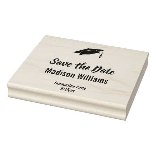 卒業パーティ日付の保存文字テンプレート ラバースタンプ (スタンプ)