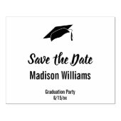 卒業パーティ日付の保存文字テンプレート ラバースタンプ (インプリント)