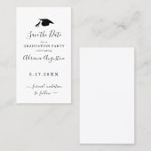 卒業パーティ日付の挿入の保存 名刺 (正面/裏面)