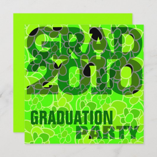 卒業パーティ環境にやさしいことをしよう招待状 招待状 (正面/裏面)