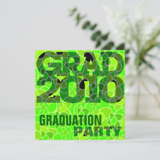 卒業パーティ環境にやさしいことをしよう招待状 招待状 (スタンド正面)