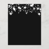 卒業パーティ白黒予算の招待 チラシ (裏面)