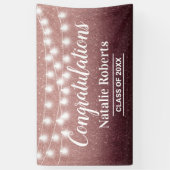 卒業パーテモダンィ·ブルゴーニュ&バラ金ゴールド 横断幕 (縦)