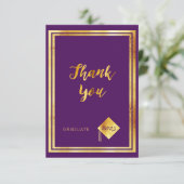 卒業パープル金ゴールド2025サンキューカード サンキューカード (スタンド正面)