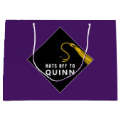 卒業パープル ラージペーパーバッグ (正面)