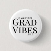 卒業ビブのみ白/黒 缶バッジ (正面)