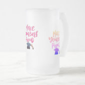 卒業ビールグラスのマグカップとスタイン フロストグラスビールジョッキ (正面右)