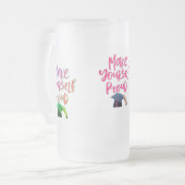 卒業ビールグラスのマグカップとスタイン フロストグラスビールジョッキ (正面左)