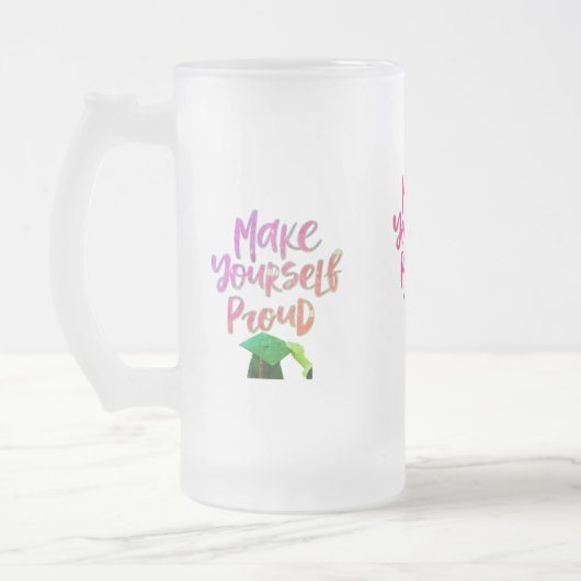 卒業ビールグラスのマグカップとスタイン フロストグラスビールジョッキ (左)