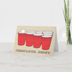 卒業ビールPongのおもしろいな"危険な状態の"カスタム カード