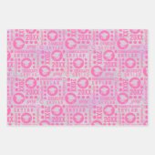 卒業ピンクオパールトレンディー品揃え写真 ラッピングペーパーシート (正面3)