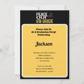 卒業ピースアウト8年生パーティー 招待状 (裏面)