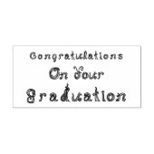 卒業ファブリックのフォント ラバースタンプ (インプリント)