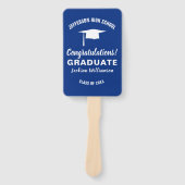 卒業ファンあなたの学校の色の大学院の写真 ハンドファン (正面)