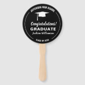 卒業ファンあなたの学校の色の大学院の写真 ハンドファン (正面)