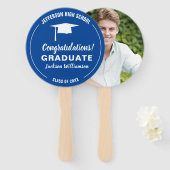 卒業ファンあなたの学校の色の大学院の写真 ハンドファン (正面&裏面)