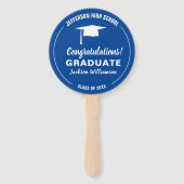 卒業ファンあなたの学校の色の大学院の写真 ハンドファン (正面)