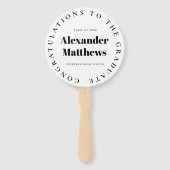 卒業ファンあなたの学校クラスの男性の写真 ハンドファン (正面)