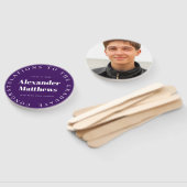 卒業ファンあなたの学校クラス男性フォトパープル ハンドファン (組立なし)