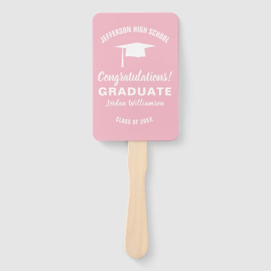 卒業ファンカスタムの学校のカラー大学院写真 ハンドファン (正面)