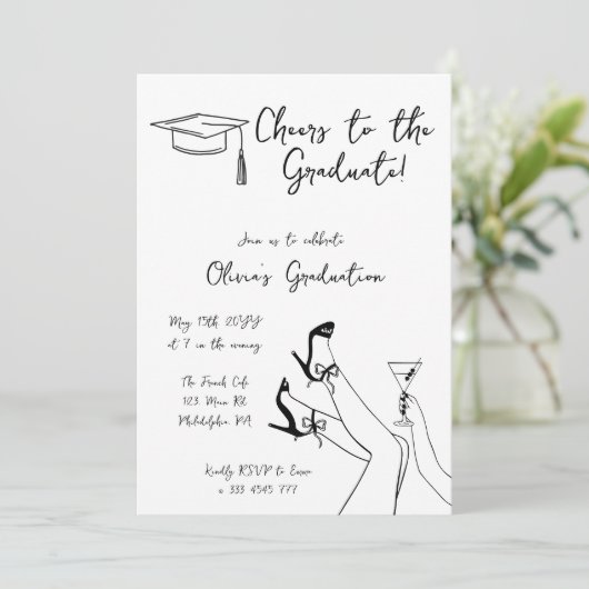 卒業ファンシーパーティーの裏側の写真 招待状 (スタンド正面)