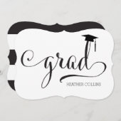 卒業ファンシー党の発表を台本にする 招待状 (正面/裏面)