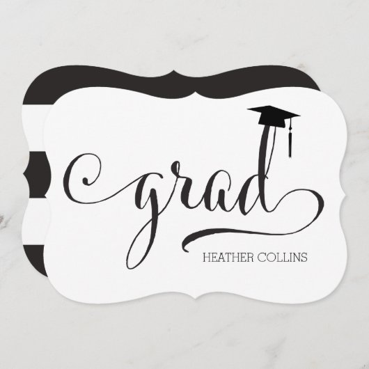 卒業ファンシー党の発表を台本にする 招待状 (正面/裏面)